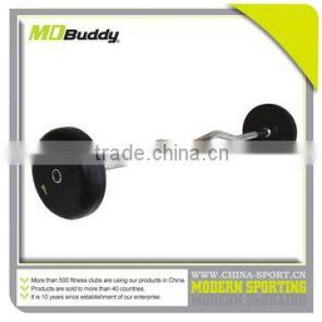 New Style Rubber Coated Barbell With Curl Bar for Sale