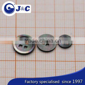 Black MOP Shell Buttons, Mother of Pearl Shell Buttons With Square Holes photo-5