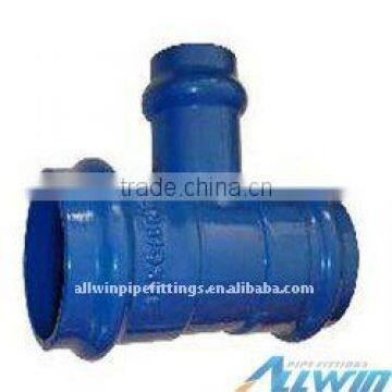 ductile iron all pvc socketed tee