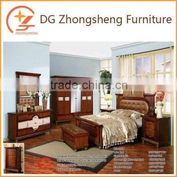 bedroom furniture 1.8m bed with 6 door wardrobe