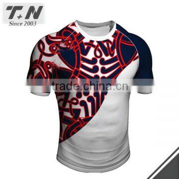 Sublimation new zealand rugby jersey 280 gsm polyester fabric