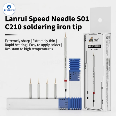 LANRUI S01 C210-SI Soldering Iron Tips for PCB/Screen Line Jump Wire