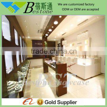 Fashion glass vitrine display cabinet of jewelry store furniture