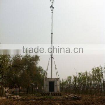 Telecommunication Steel Pole, GSM Communication Tower with Galvanization and Powder Coated