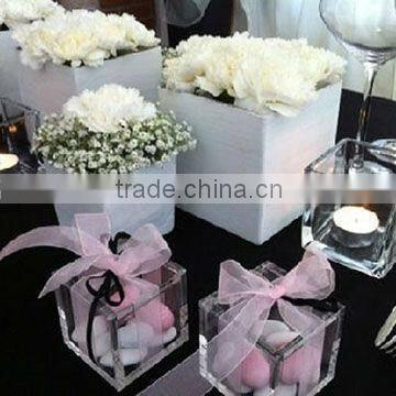 2013 clear acrylic decorated boxes for wedding