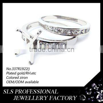 Shengleishi Hot Sale Light Weight Silver Engagement Couple Rings photo-3