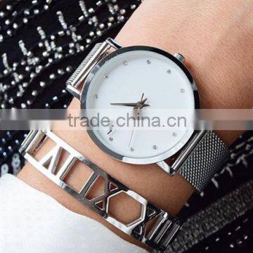 Mesh Band Minimalist Mineral/Sapphire Glass Watches Chain Wrist Watch photo-2
