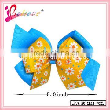 Grosgrain ribbon bow hair clip wholesale ribbon bow gifts for teenage girls