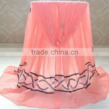 Wholesale Embroidery Design Fashion Ladies Cotton Scarf Shawl