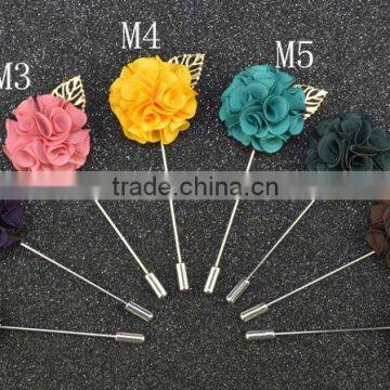 Men's Suits Flowers Brooches For Wedding Pin Up Insert Long Lapel Pins Vintage Mens Metal Leaf Brooches photo-6