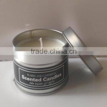 Silvery Scented Tin Candle With String Containers photo-4