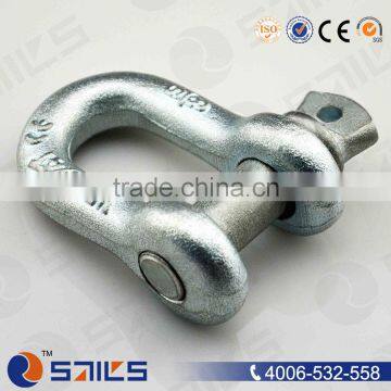 carbo steel C1045 drop forged us type screw pin chain shackle G-210 55t d shackle