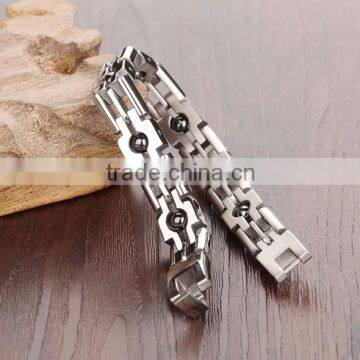 Stainless Steel Wristband Link Chain Men's Hematite Ball Link Chain Bracelets For Men And Women photo-3