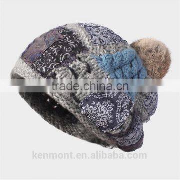 Unique style custom free design pom pom beanie hats wholesale