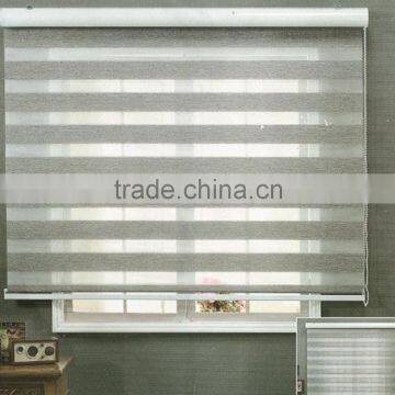 Double Layer Manual zebra blind,day night roller blinds,plain curtain