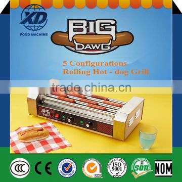 2016 hot sale kitchen equipment 11 rollers Hot dog grill