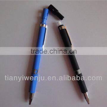 plastic mechanical 2mm black pencil with sharpener