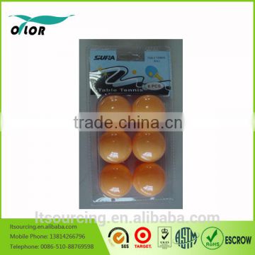 Table Tennis Balls in polybag with Head Card