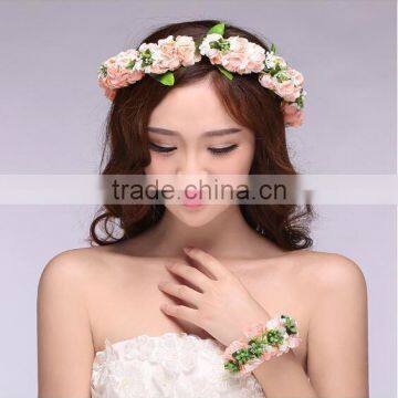 floral flower bridal girl garland wrist garlands crown of flowers for hair wreath garland headband tiara accessories headpieces