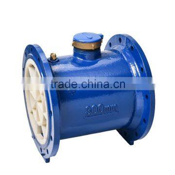 WET-DIAL Direct Reading Horizontal Vane Wheel Cast Iron Industrial Woltman Flow Water Meter