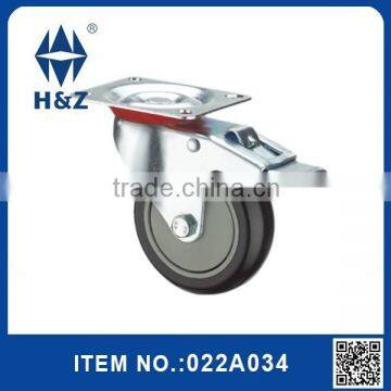 Black steel industrial caster wheel