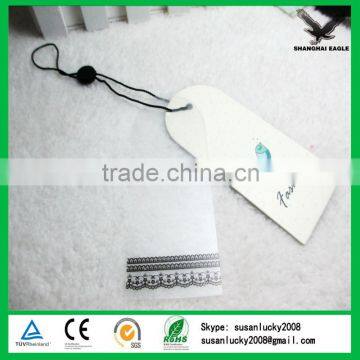 China jeans printed hang tags string, garment hang tags