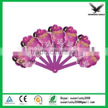 2014 Best seller folding pvc hand held fans (directly from factory)