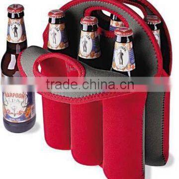 Neoprene wine bottle cooler in 6 pack wholesale factory in Dongguan