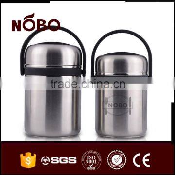 stainless steel bulk food storage container with handle