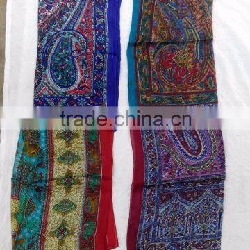 Multi color super soft printed silk scarves