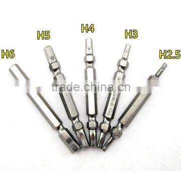 5Size/Set 65mm Length Magnetic Double Head Hex Screwdriver Bits Set Electric Screwdriver H2.5-H6 AR-34