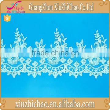 Hot Sale polyester cord embroidery lace fabric to tablecloth