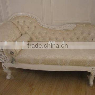 living room furnitures usa style fabric sofas / White noblest fabric french chaise lounge A01