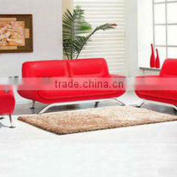 Red leather unique sectional sofas leisure floor sofas made in China 9078