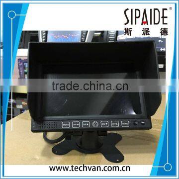 SPD78 Built-in video recorder for 32G SD card DVR 7 inch car monitor HD with quad picture and 4 way video inputs 4CH car DVR