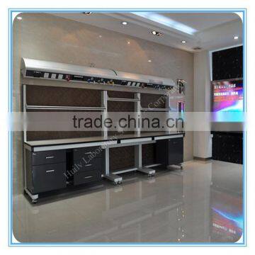 Modern design laboratory furniture Science Chemsitry physics mobile steel suspended lab wall side table