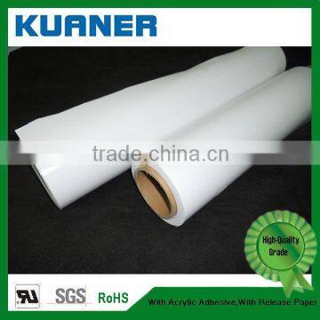 ROHS white pvc self adhesive film material