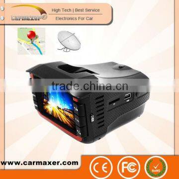 2014 new product multi-function car speed radar detector 3-in-one with car dvr and 1080p anti police radar detector