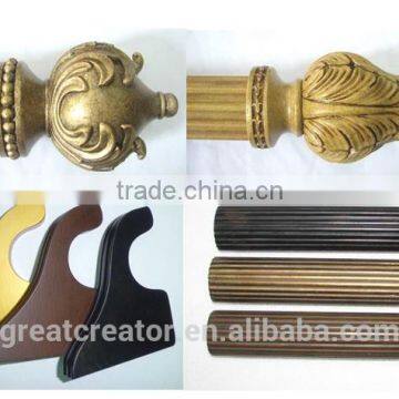 High Quality Designer Wooden Drapery Rods Wooden Curtain Rods From China Manufacturer photo-2