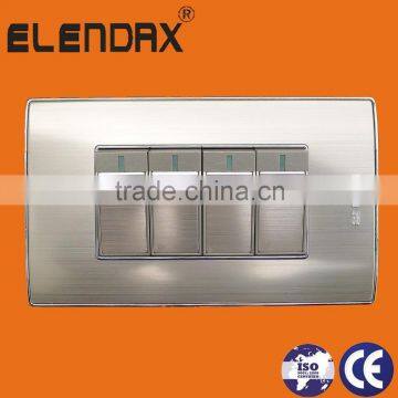 American US 4 gang aluminium copper wall switch (AL2004)