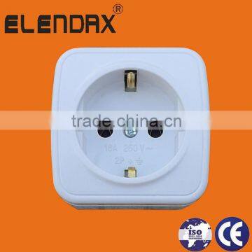 Power electrical European lamp wall schuko socket(S6010)