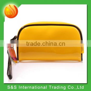 2015 fashion women cosmetic bag with mirror