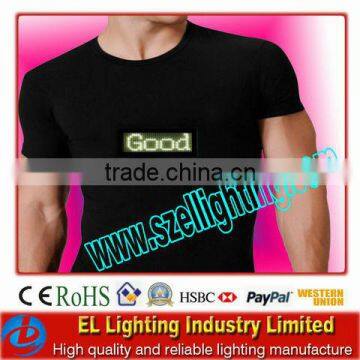 led message tee shirt/led clock tee shirt