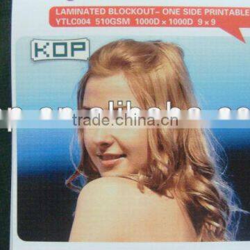 PVC Laminated Flex Banner--Blockout One Side Printable 1000D*1000D 9*9 510gsm