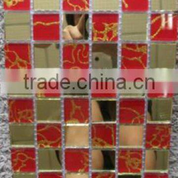 Hot sale gold and red premium mosaics glass