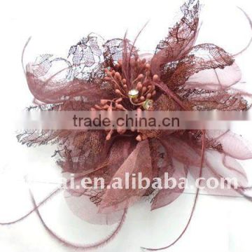 lace peony flower bridal fascinator hair comb