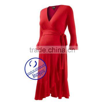 Wholesales V Neck Short Sleeve Summer Maternity Dresses photo-4