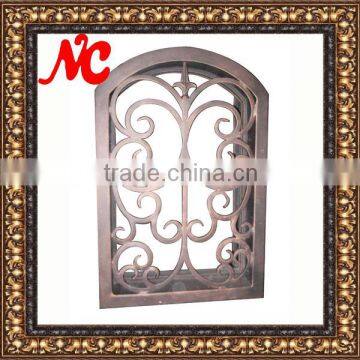 Square top wrought iron windows