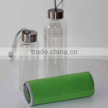 2014 fashion protecting bush glass bottles for lady