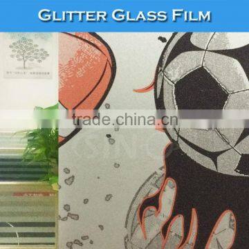 F004 Newest Window Glitter Frost Glass Decoration Films